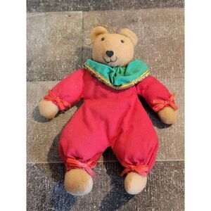 Green red outfit teddy bear plush stuffed animal ornament Xmas decor